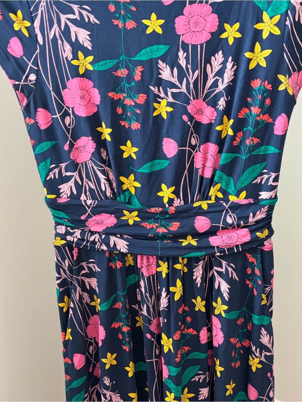 Boden Clarissa Forest Garden Charm Green Blue Sleeveless Midi Dress Size 6 - Picture 3 of 10